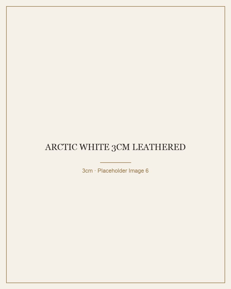 Arctic White 3cm Leathered