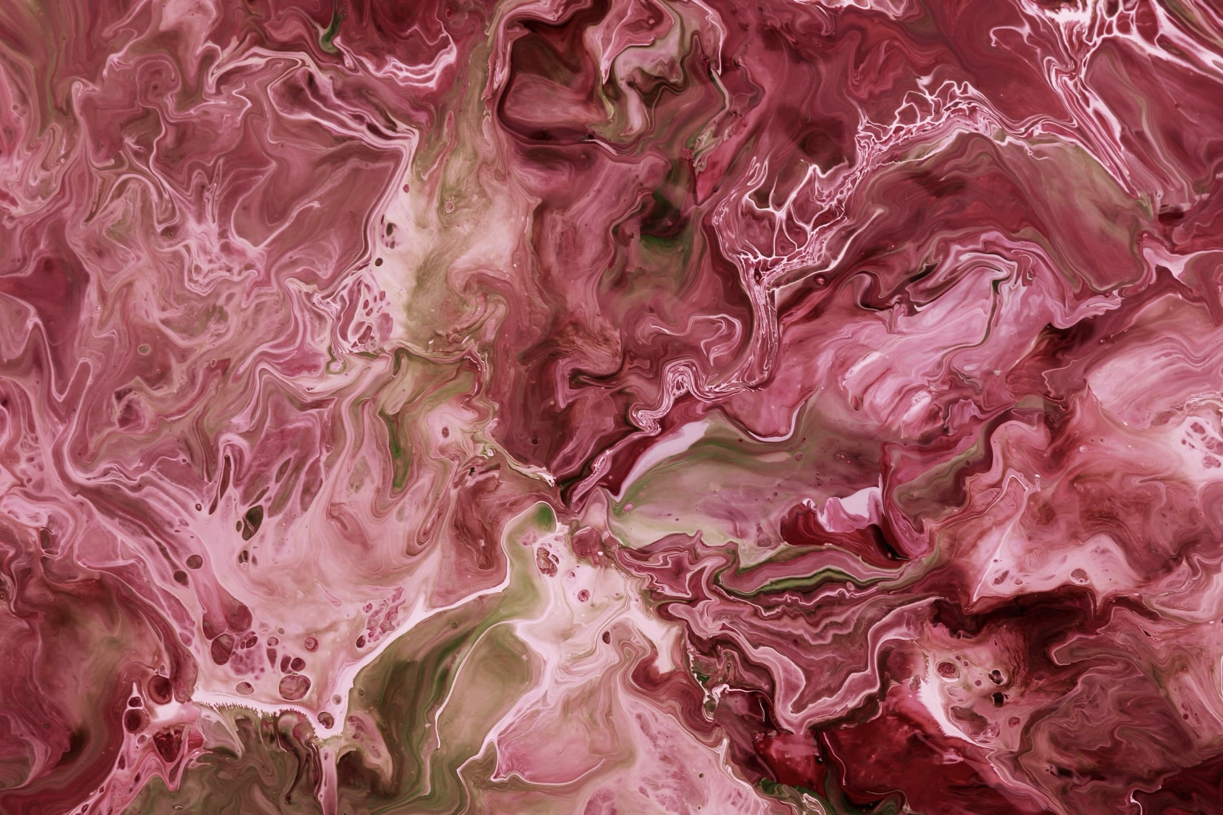 Abstract deep pink and rose natural stone veining